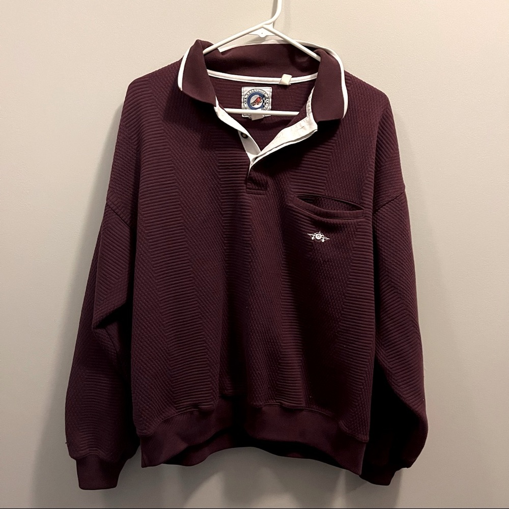 Vintage Purple Nautical Pullover